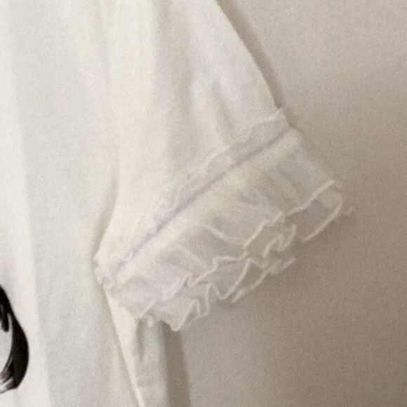 SHEIN NEW WITH TAGS X VIKTORK FIGURE GRAPHIC TEE SHIRT TOP WHITE SIZE MEDIUM - Picture 4 of 7